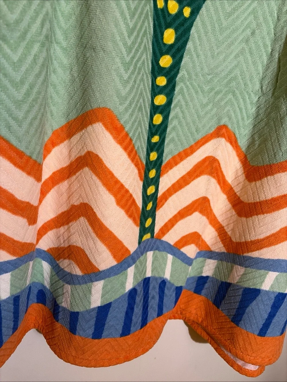 Palm Print Green & Yellow Graphic Beach Towel